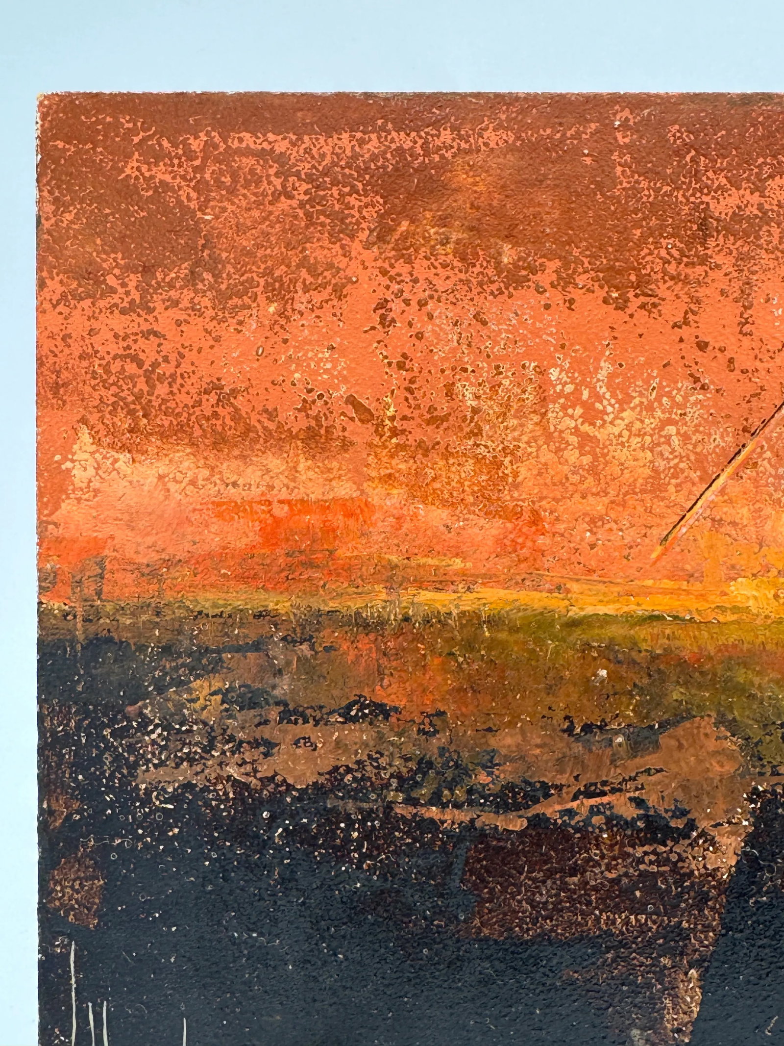 Mid 20th Century Abstract Signed Contemporary Painting on Board - 4