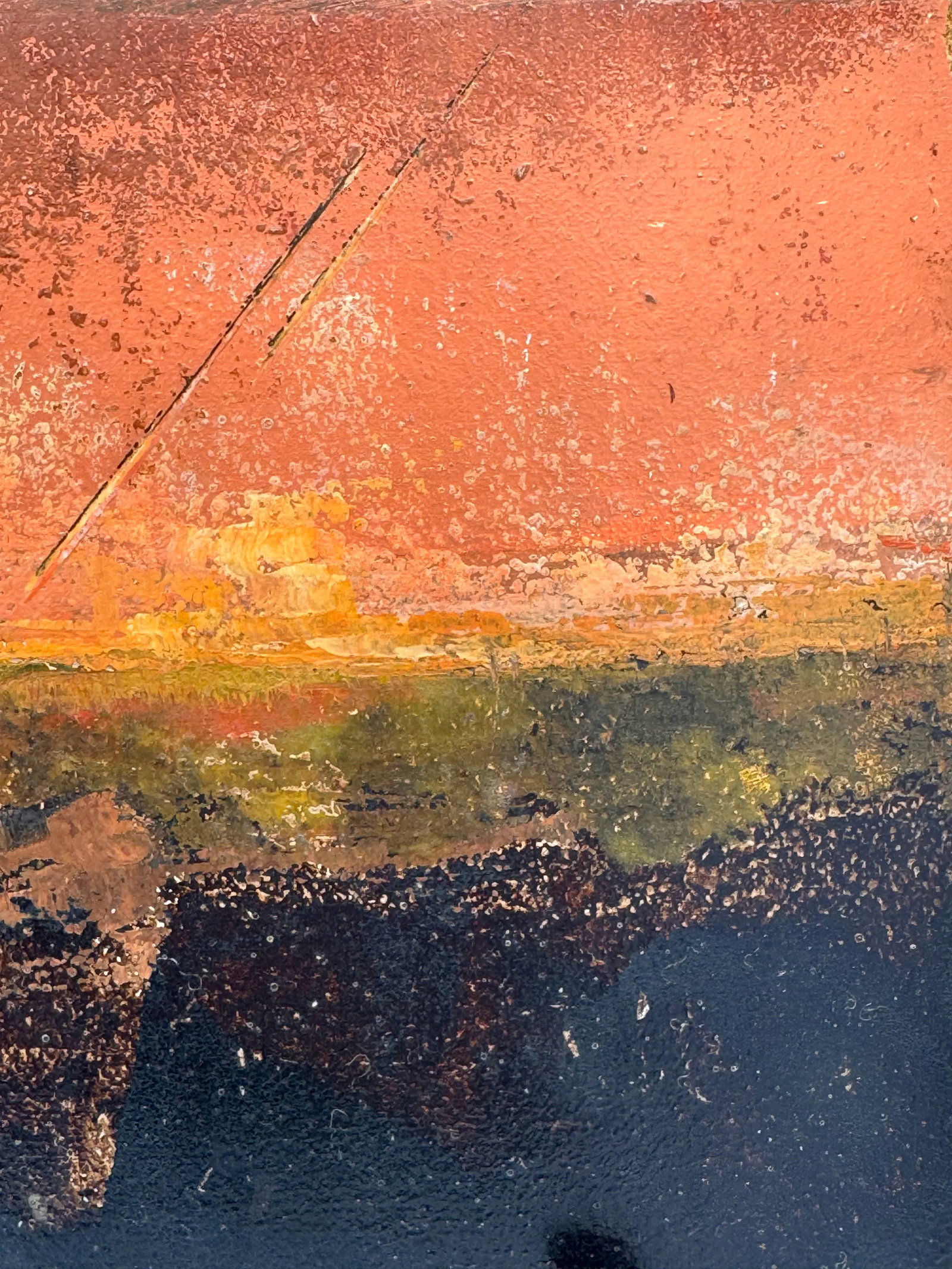 Mid 20th Century Abstract Signed Contemporary Painting on Board - 5