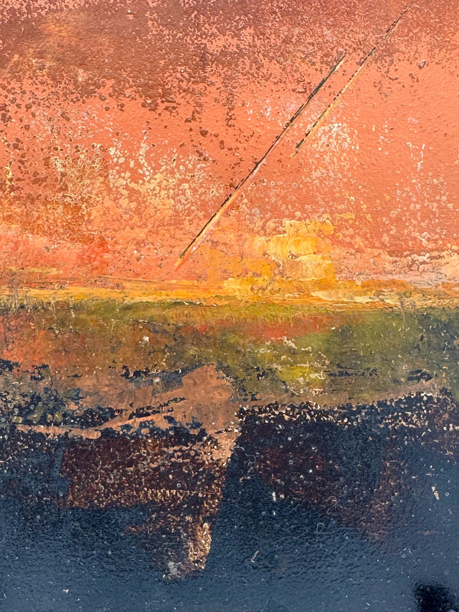 Mid 20th Century Abstract Signed Contemporary Painting on Board - 6