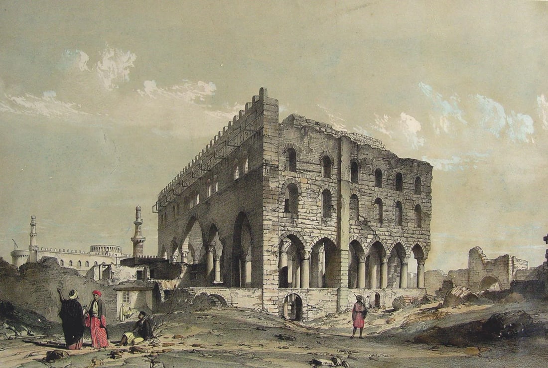 Mid 19th Century Josephs Hall, Cairo Egypt, 1840 (1 of 6)