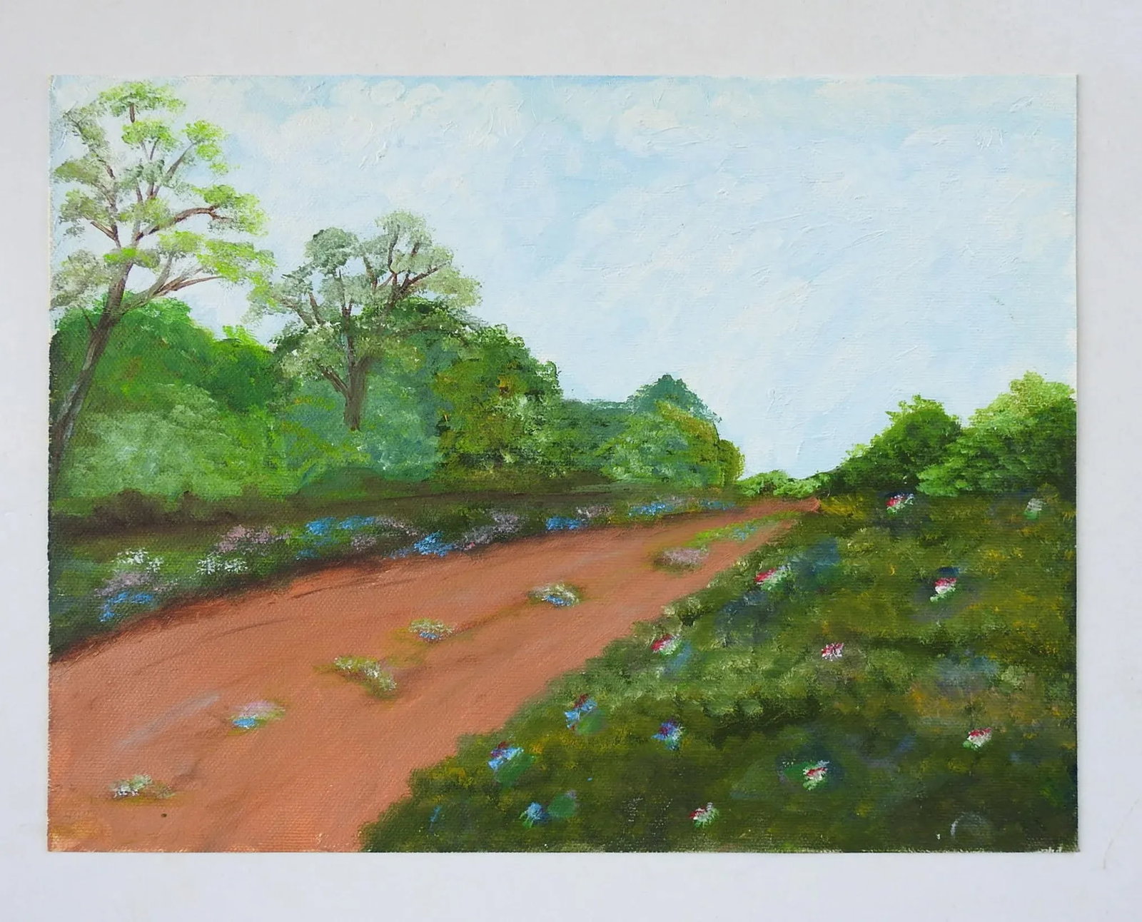 Late 20th Century Country Road Landscape Painting - 2