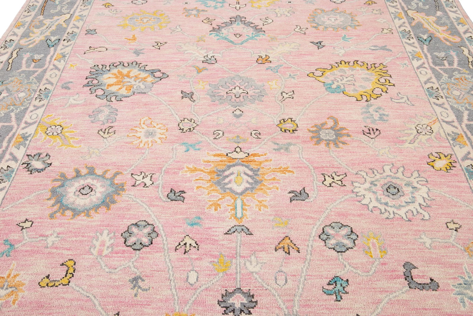 21st Century Contemporary Modern Oushak Style Wool Rug - 10