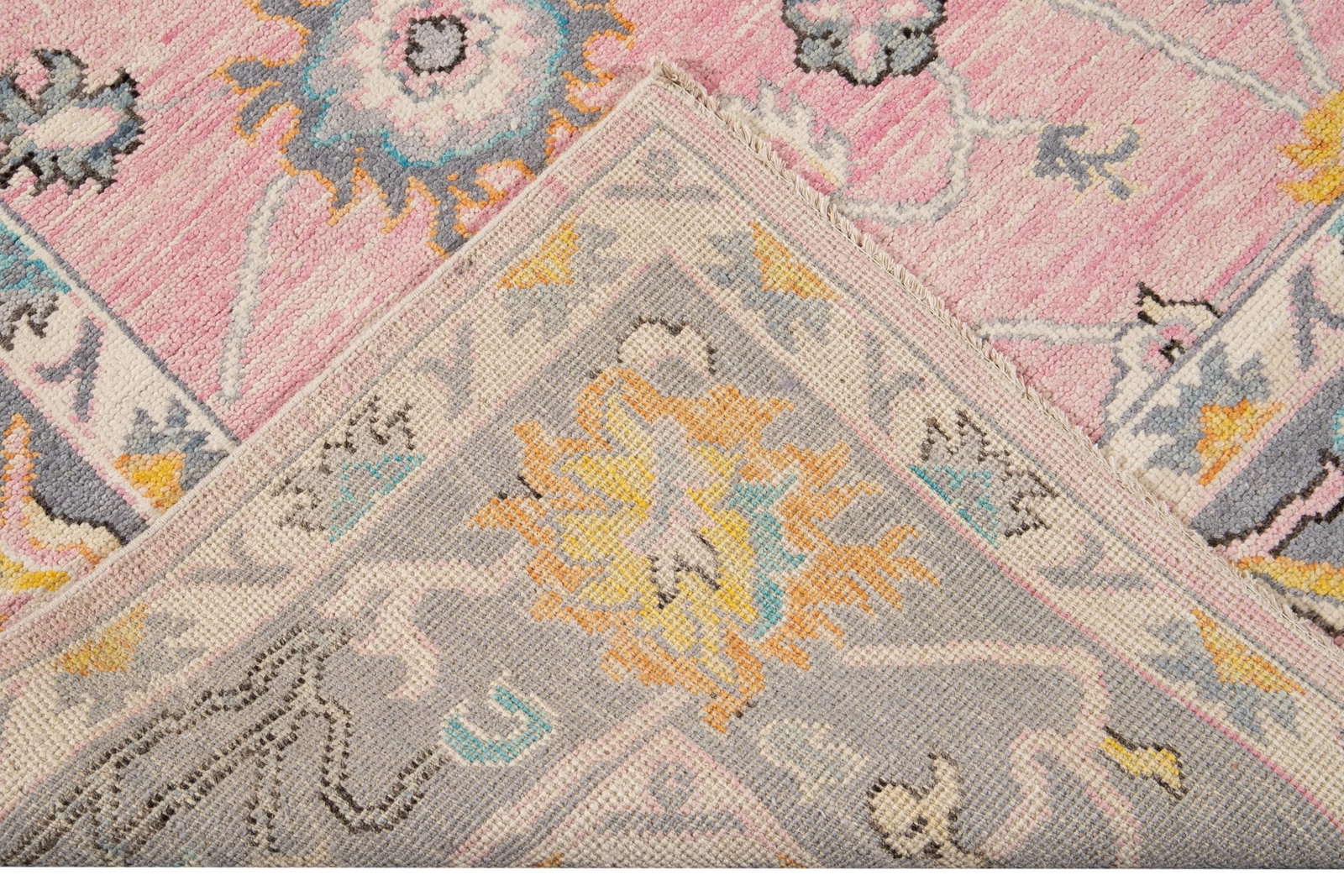21st Century Contemporary Modern Oushak Style Wool Rug - 4