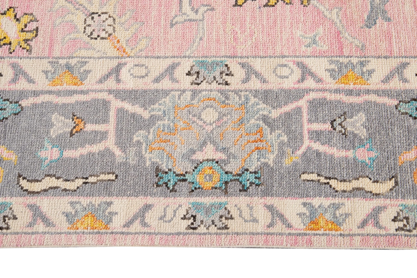 21st Century Contemporary Modern Oushak Style Wool Rug - 8