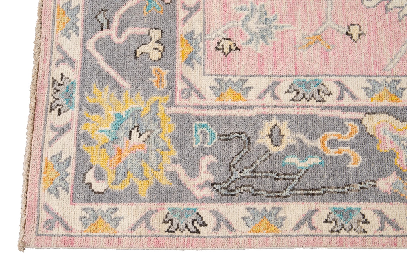 21st Century Contemporary Modern Oushak Style Wool Rug - 9