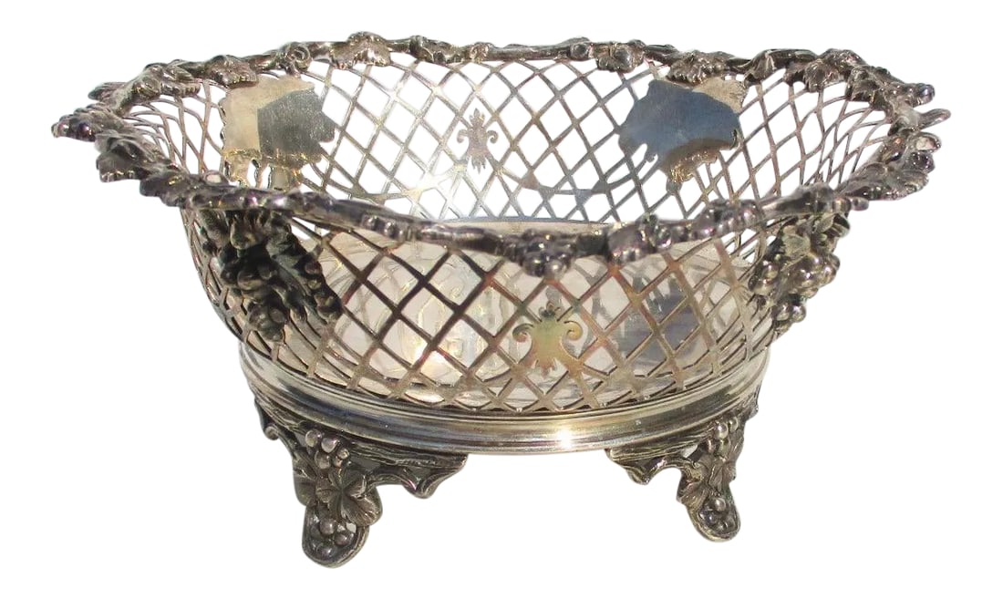 Dated 1928 James Dixon & Sons Sterling Silver Pierced Bowl (1 of 8)