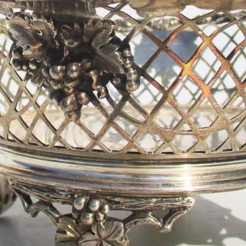 Dated 1928 James Dixon & Sons Sterling Silver Pierced Bowl - 5