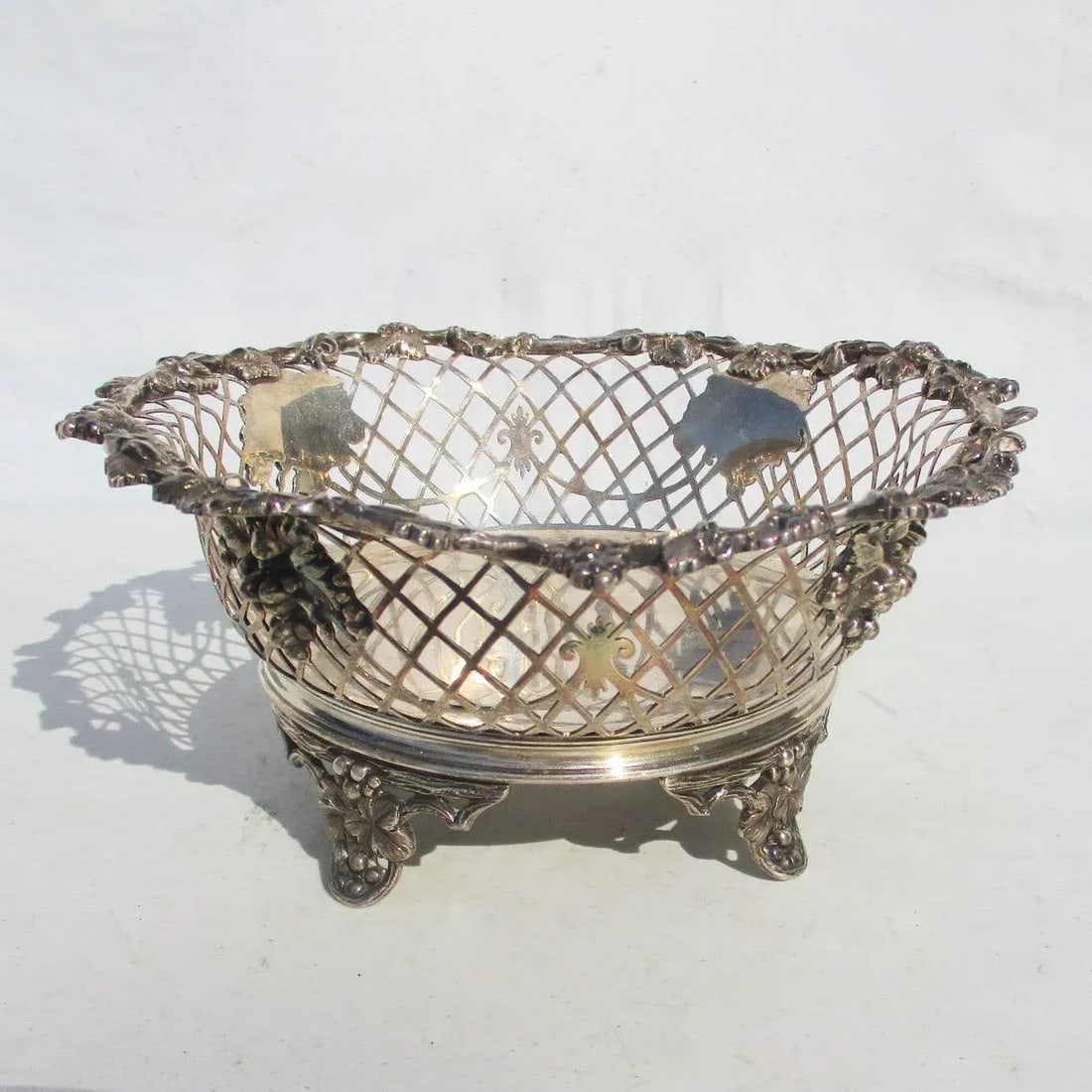 Dated 1928 James Dixon & Sons Sterling Silver Pierced Bowl - 8