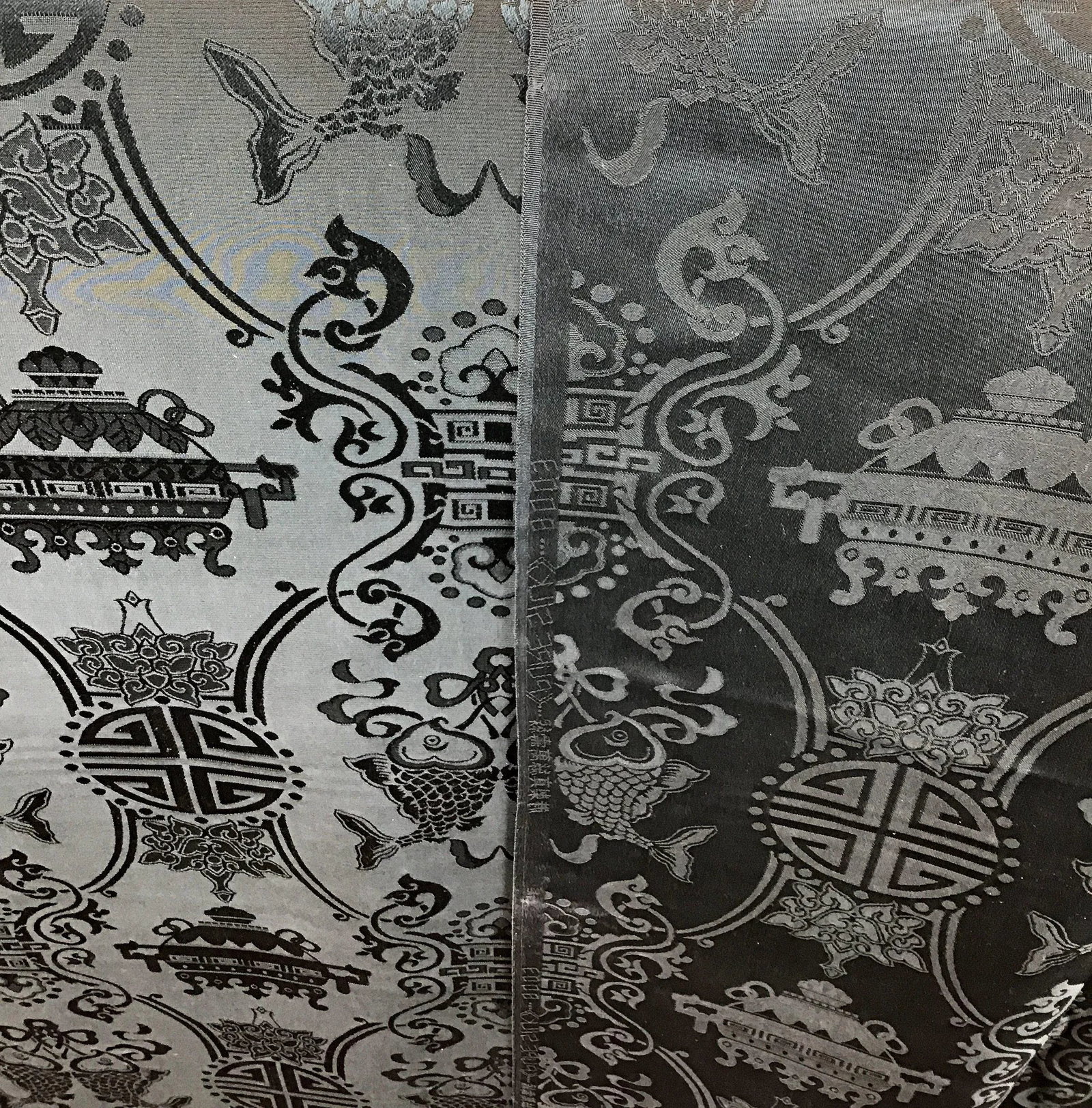 Pure Silk Chi-Noise Jacquard Fabric Textile - 8