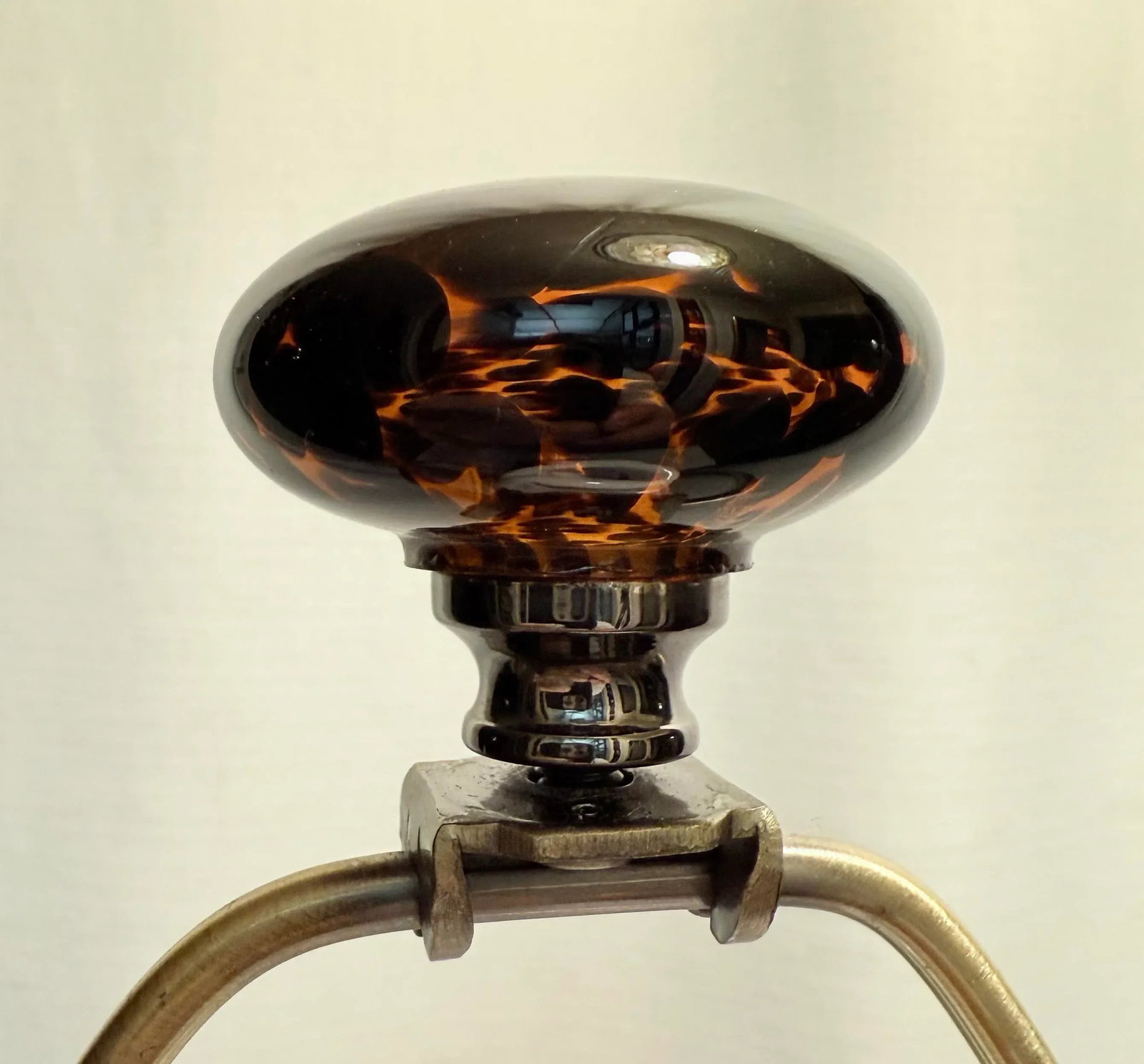 Late Twentieth Century Amber Faux Tortoise Shell Table Lamp - 7
