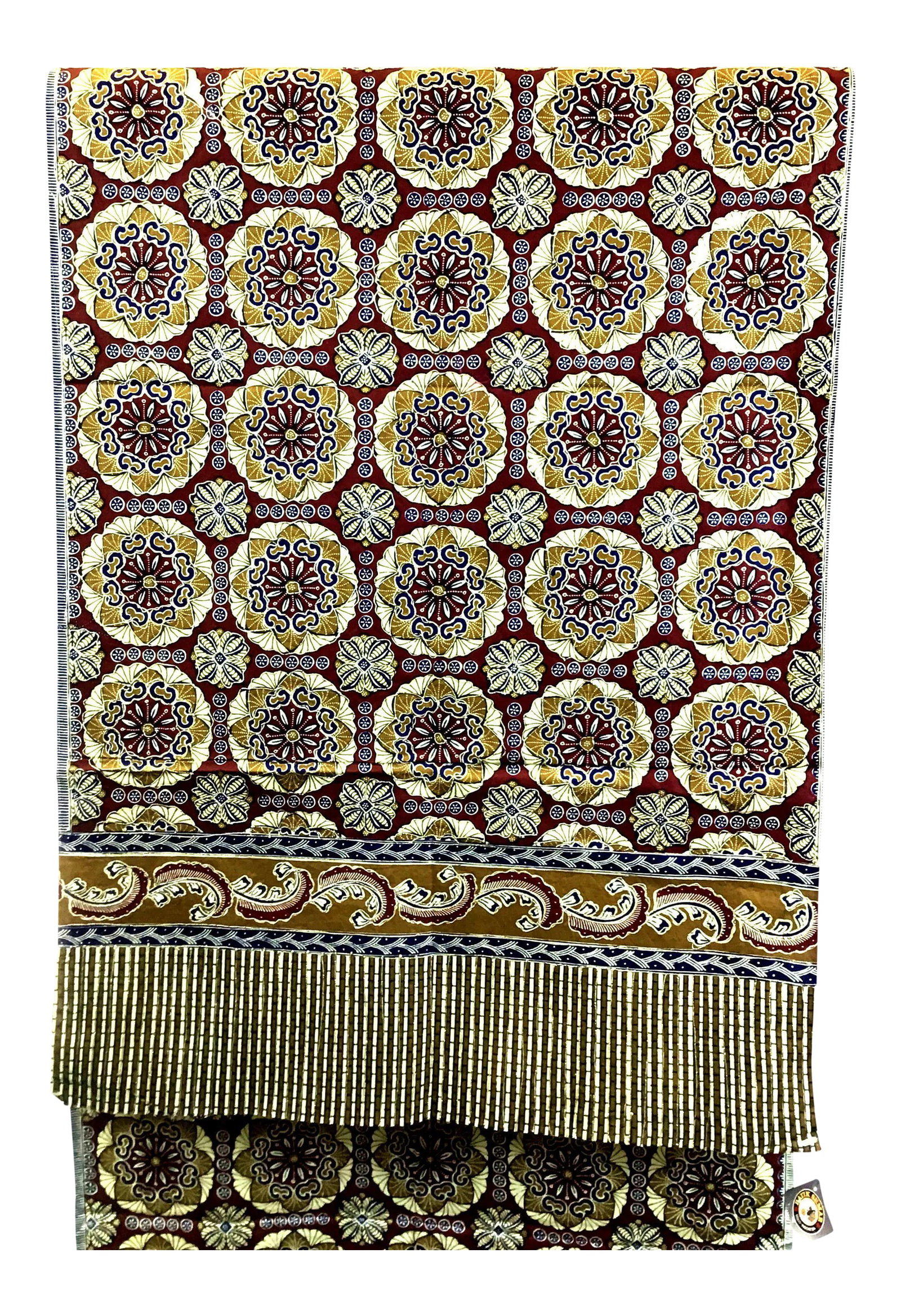 Vintage Indonesian Hand Woven Gold Wax Overprint Batik Textile: Almost 75 years have passed since husband and wife, Somadi Kasigit and Niniek Elia Kasigit initiated an enterprise, which is now known as Batik Semar. The decision came after their first year of