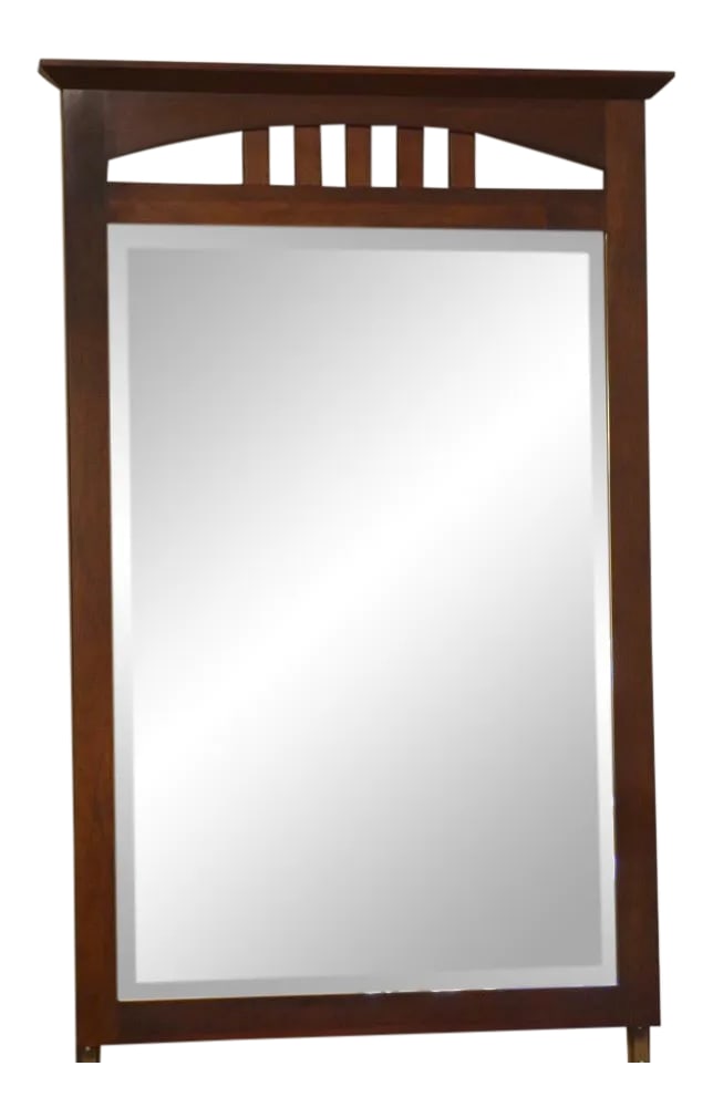 Ethan Allen Cherry Mirror American Impressions: A solid cherry framed mirror made by Ethan Allen for the American Impressions Collection. Condition: Alterations: Original Condition Unaltered Imperfections: Some Imperfections Condition Notes: Excell