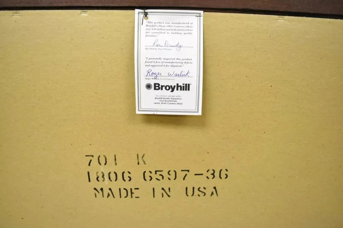 Late 20th Century Broyhill Usa Federal Style Broken Arch & Finial Cherry Wood Wall Dresser Mirror - 8