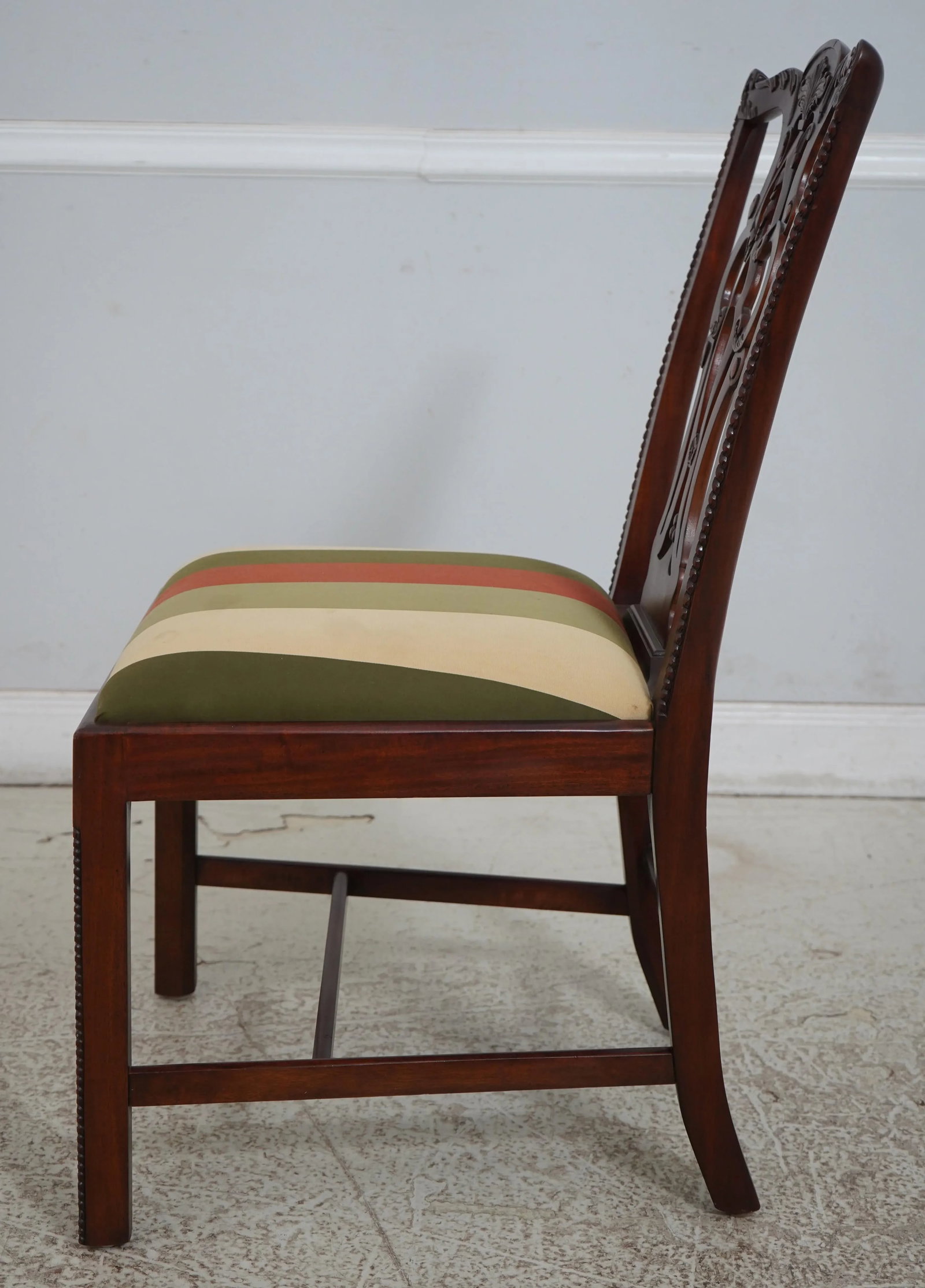 Pair Maitland Smith Chippendale Mahogany Side Chairs - 3