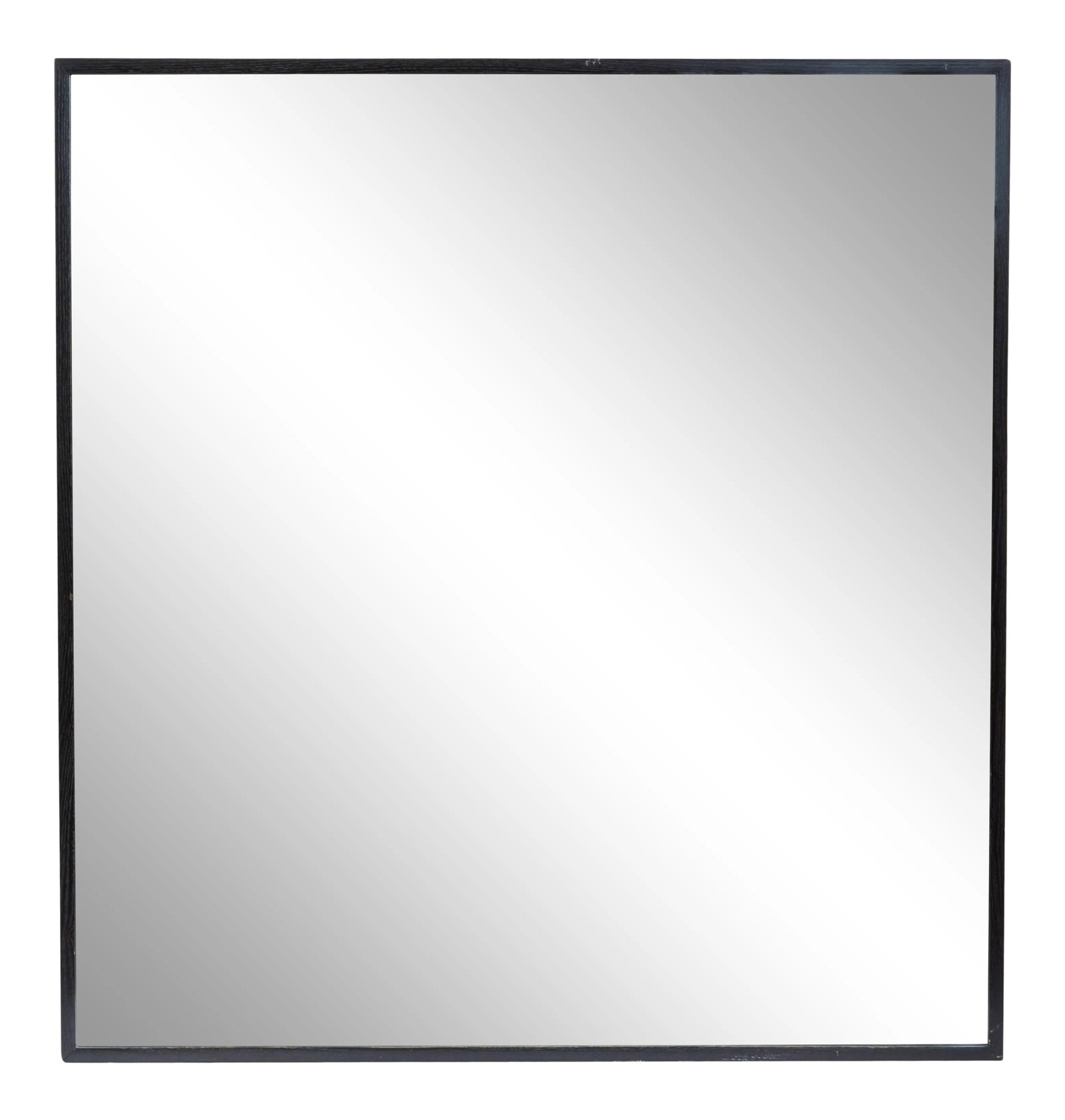 Modern Blackened Oak Square Mirror (1 of 8)