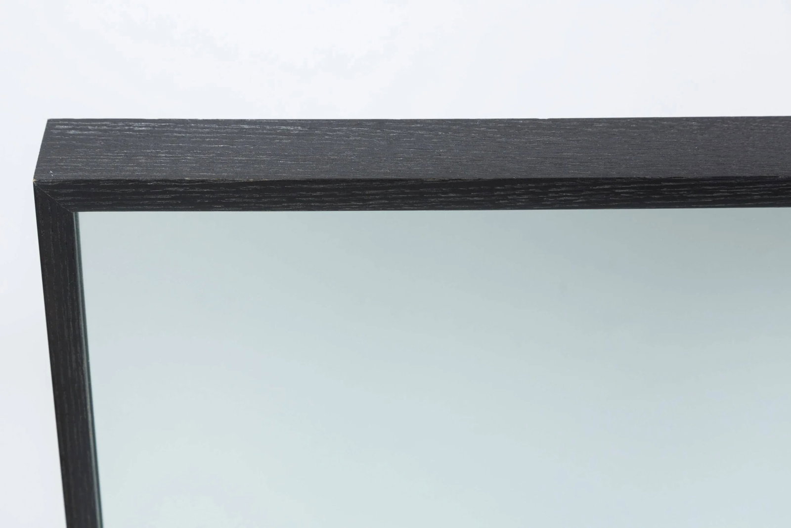Modern Blackened Oak Square Mirror - 2