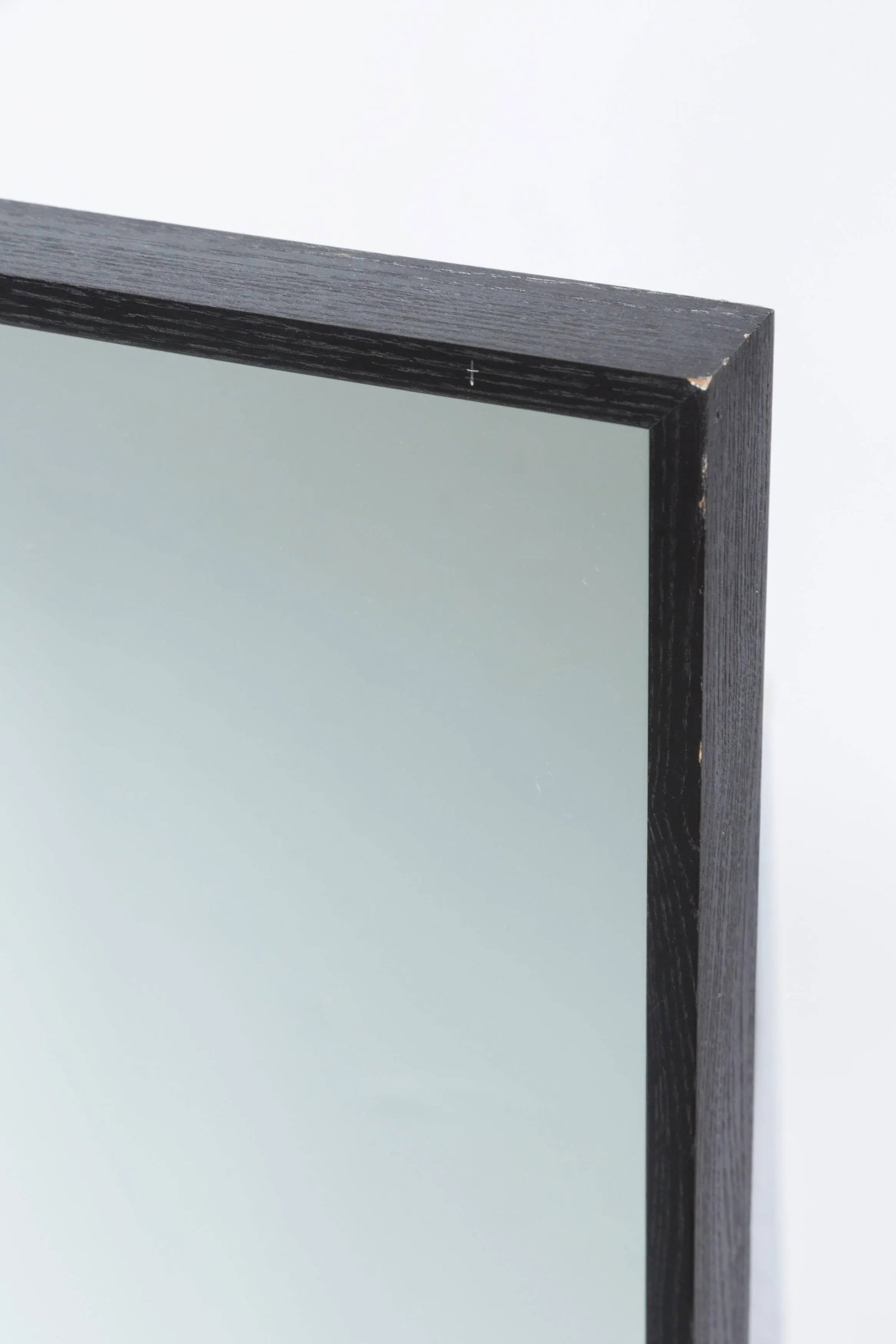 Modern Blackened Oak Square Mirror - 3
