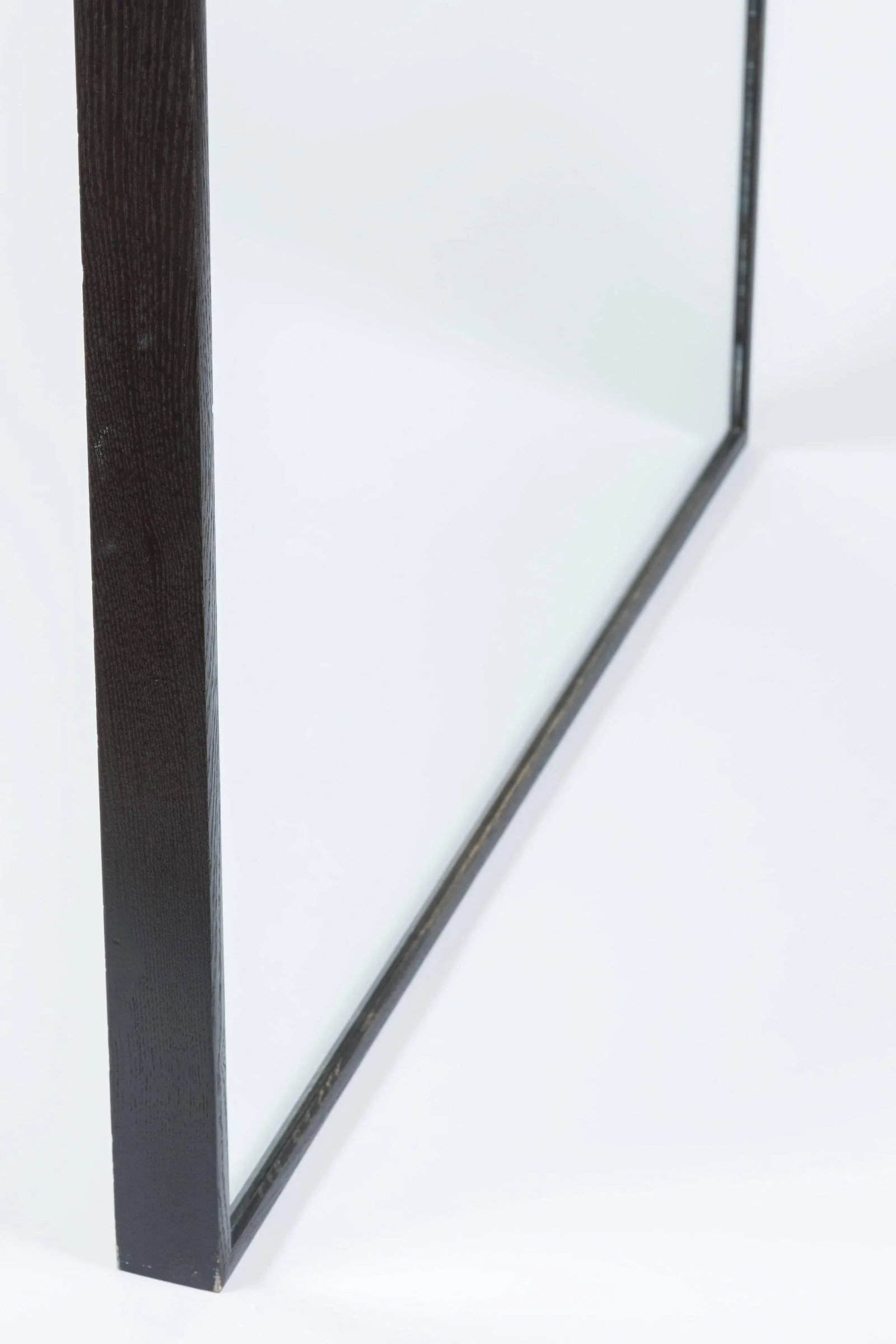 Modern Blackened Oak Square Mirror - 5