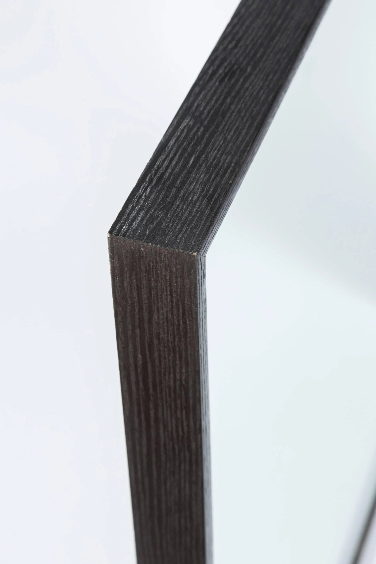 Modern Blackened Oak Square Mirror - 6