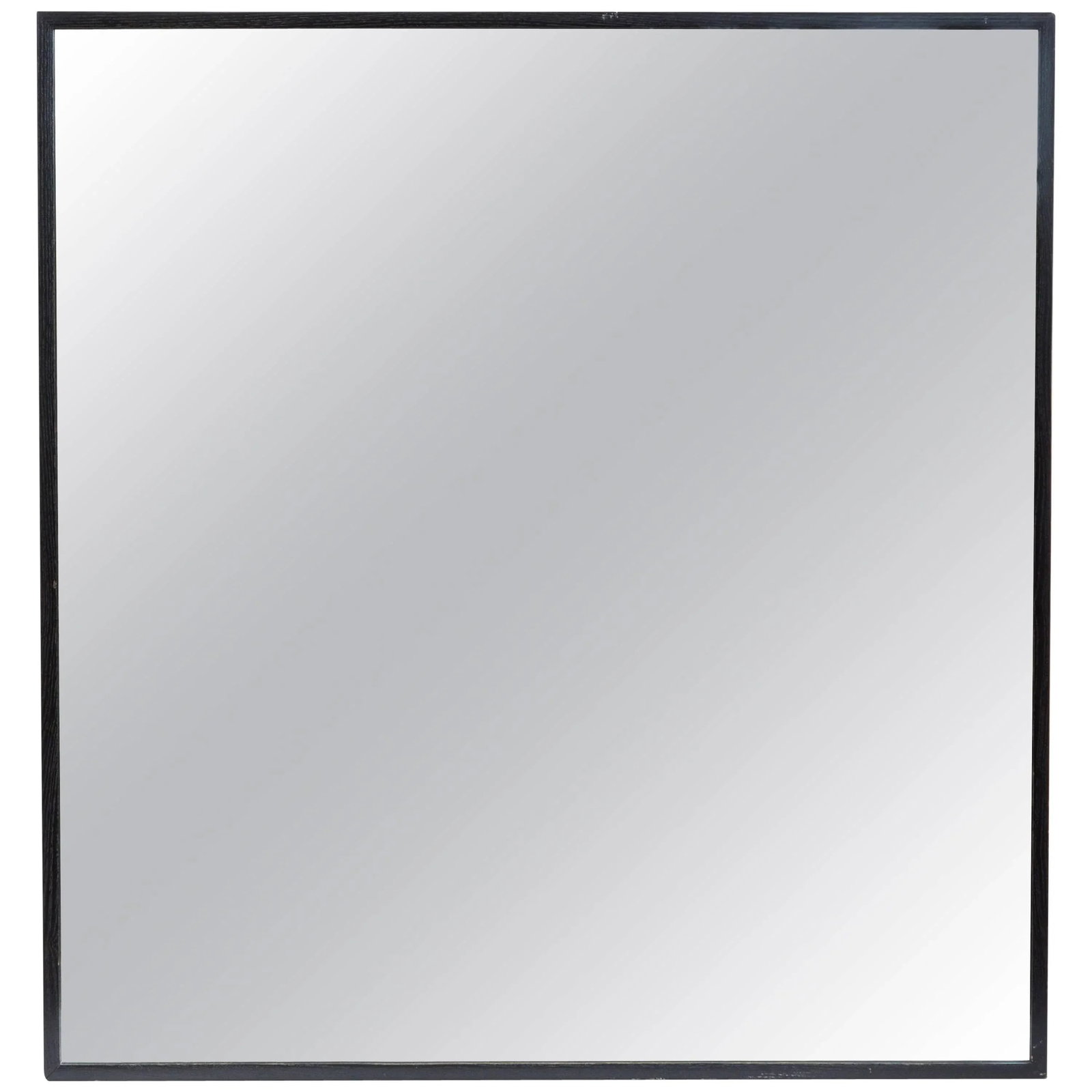 Modern Blackened Oak Square Mirror - 8