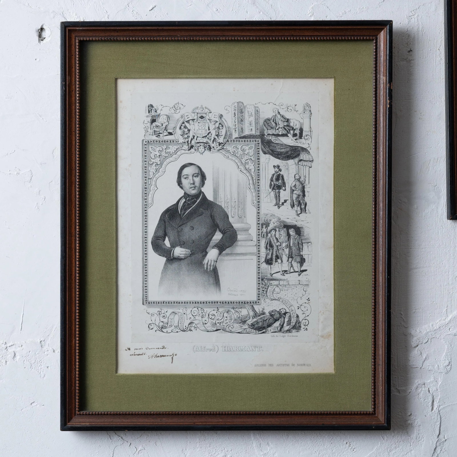 Signed French Actors Lithographs, c.1843 - 3