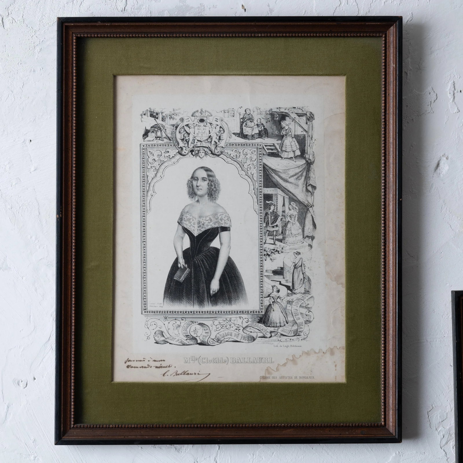 Signed French Actors Lithographs, c.1843 - 4