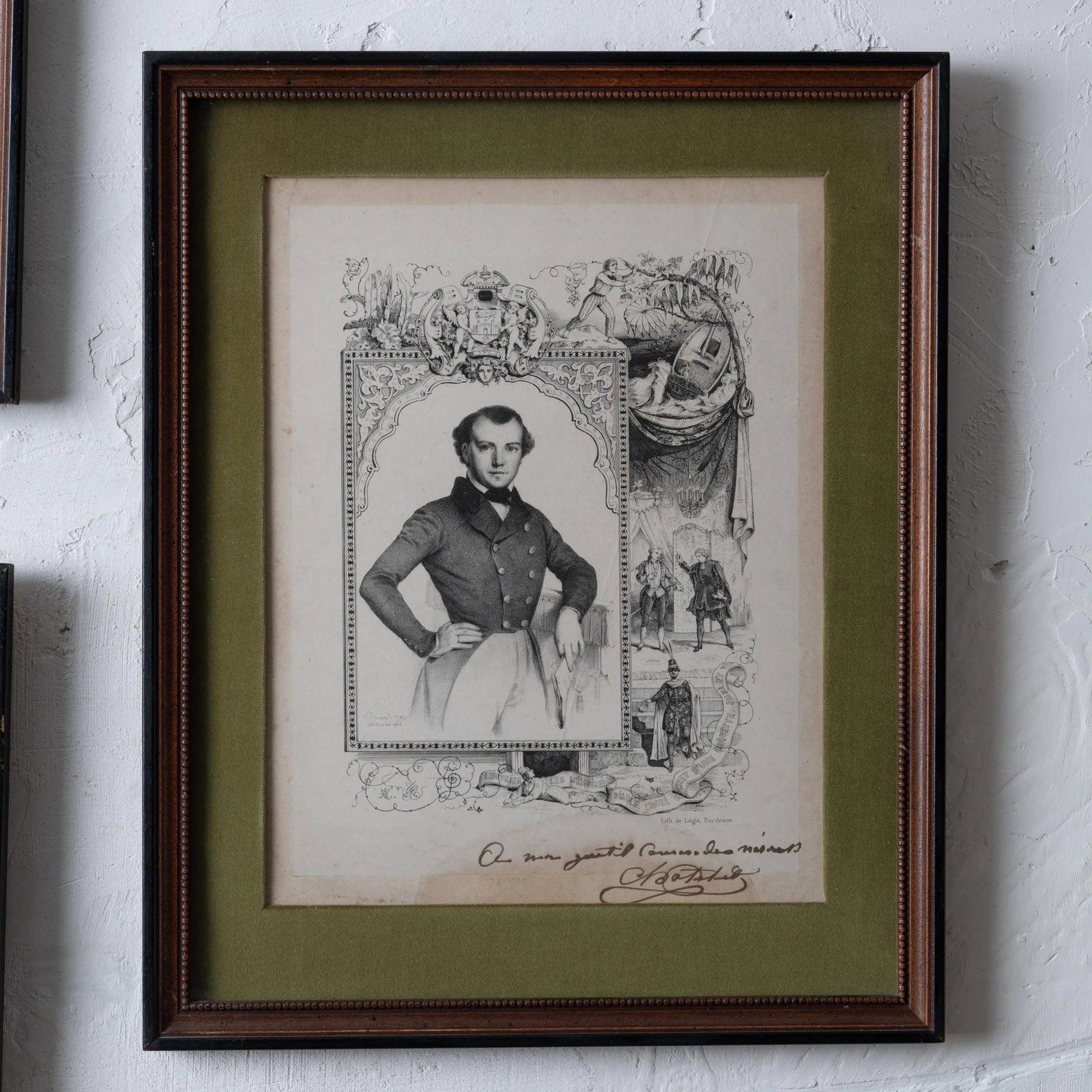 Signed French Actors Lithographs, c.1843 - 5