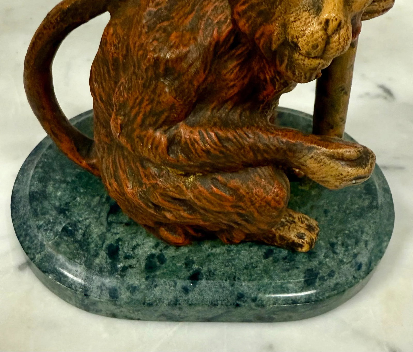 Vintage Petite Choses Monkey and Palm Tree Double Candlestick Holder Candelabra - 3
