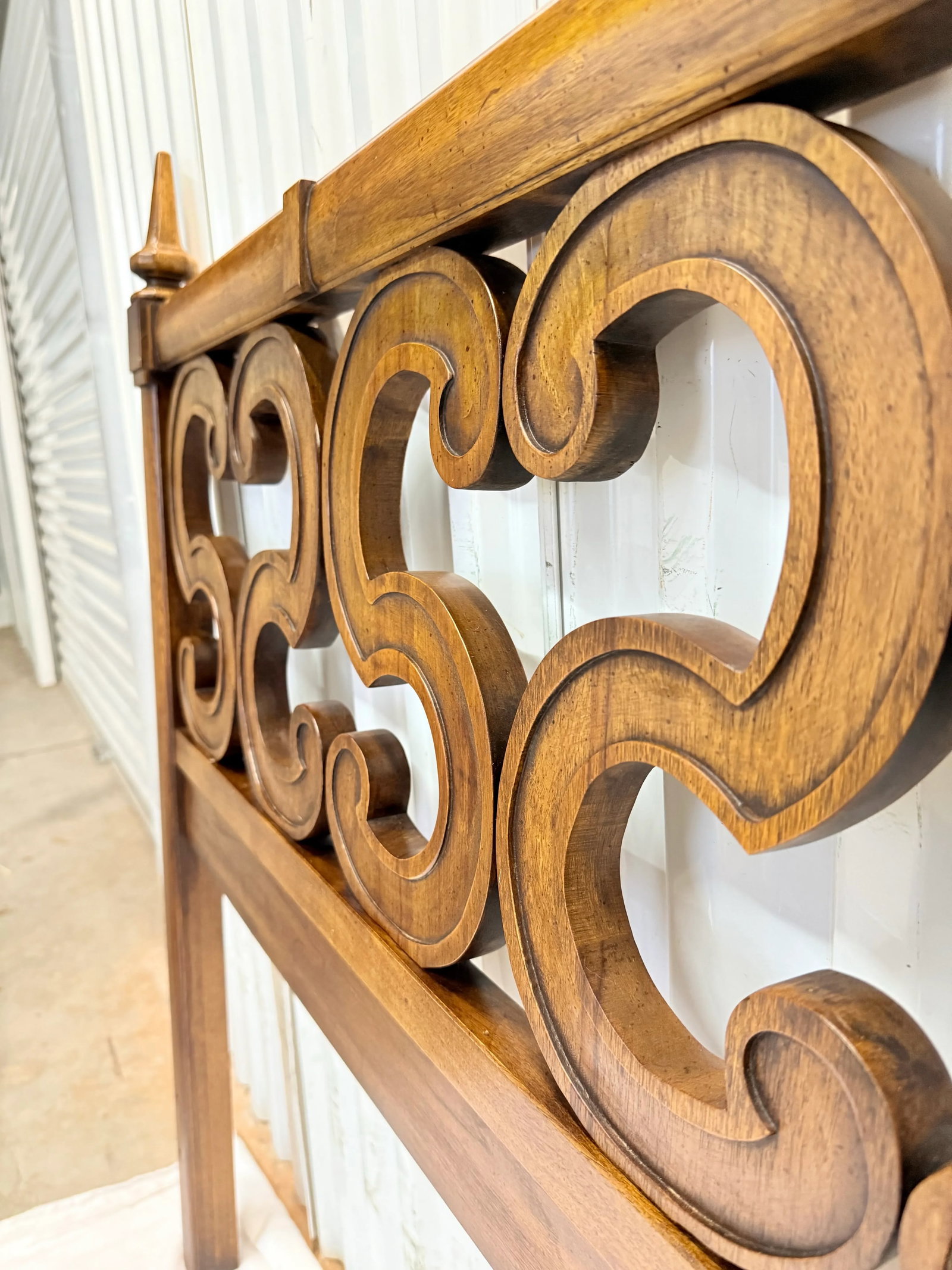 Mid-Century Palm Beach Regency Serpentine King Size Headboard - 3