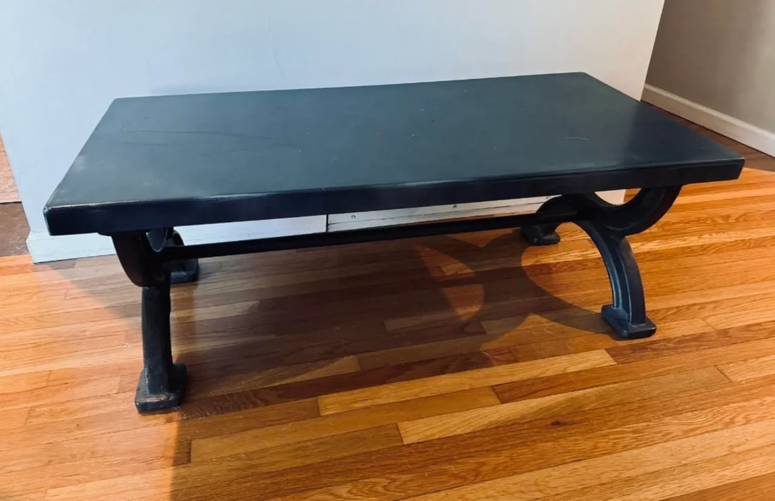 Restoration Hardware Solid Iron Coffee Table - 3