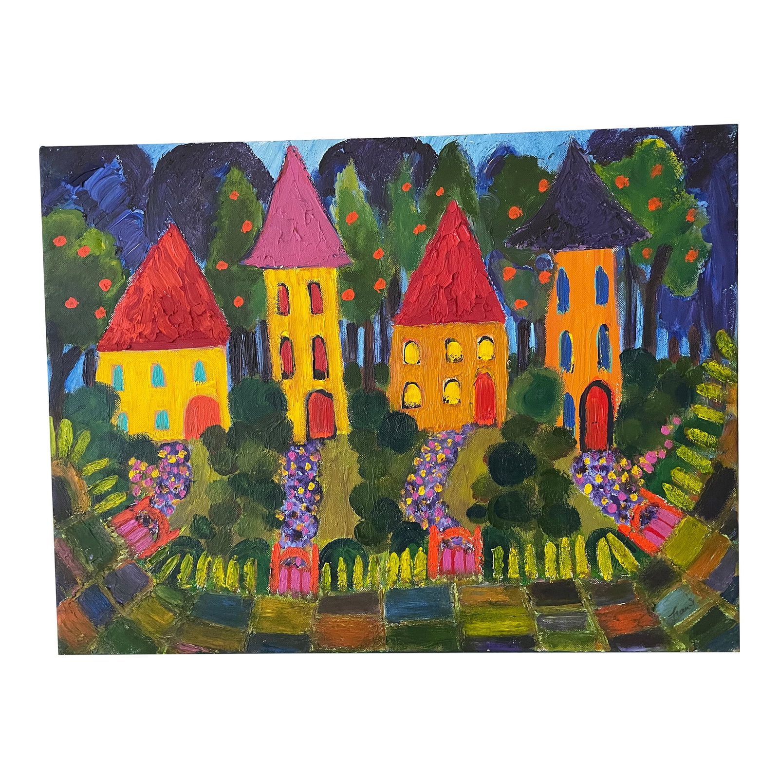 1970s Original Abstract Expressionist Painting on Canvas Signed (1 of 7)