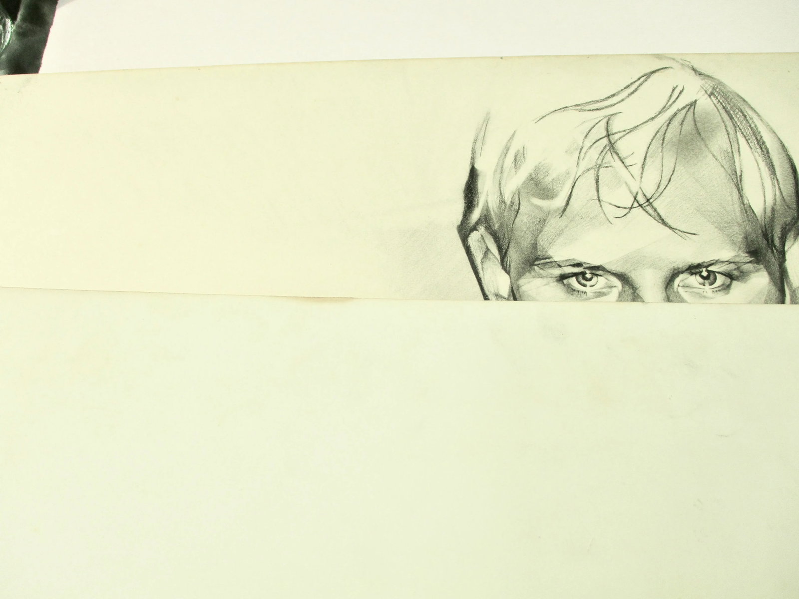 Pencil Drawing of Clovis Ruffin Fashion Designer 1980s - 9