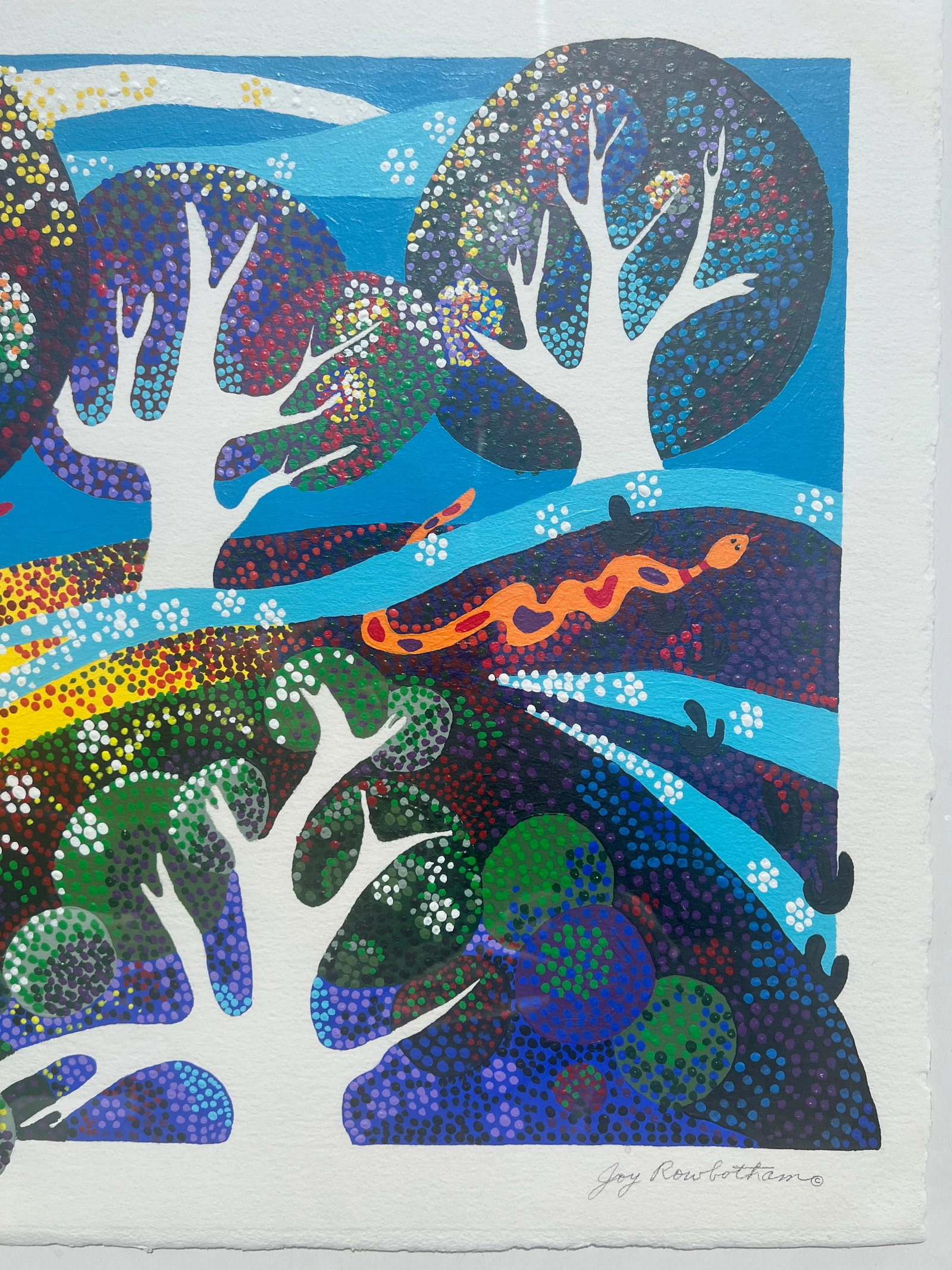 Indiginous Maori Painting by Joy Rowbotham - New Zealand Landscape - 10