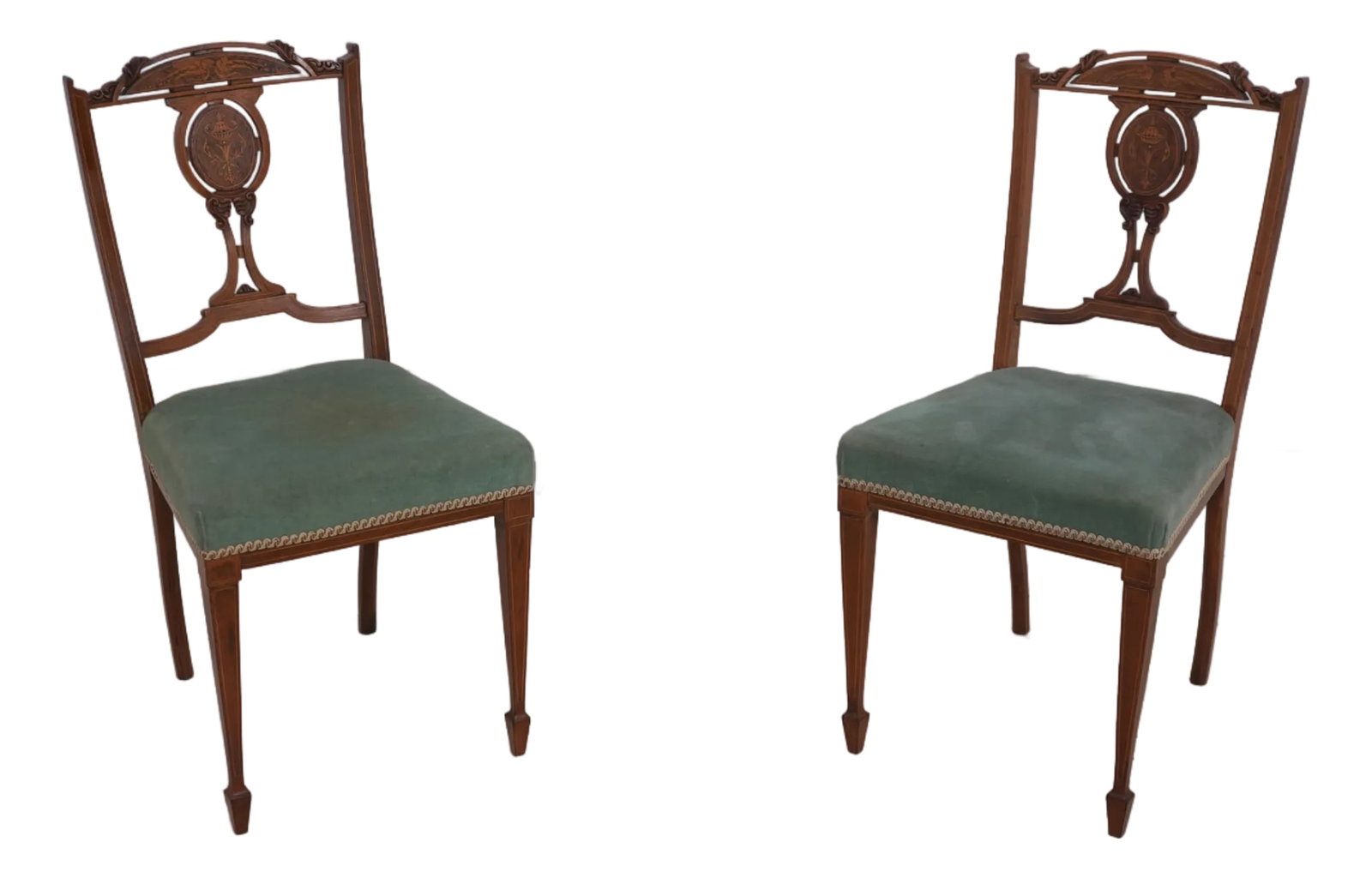Pair of Antique James Schoolbred Edwardian Rosewood Chairs (1 of 18)