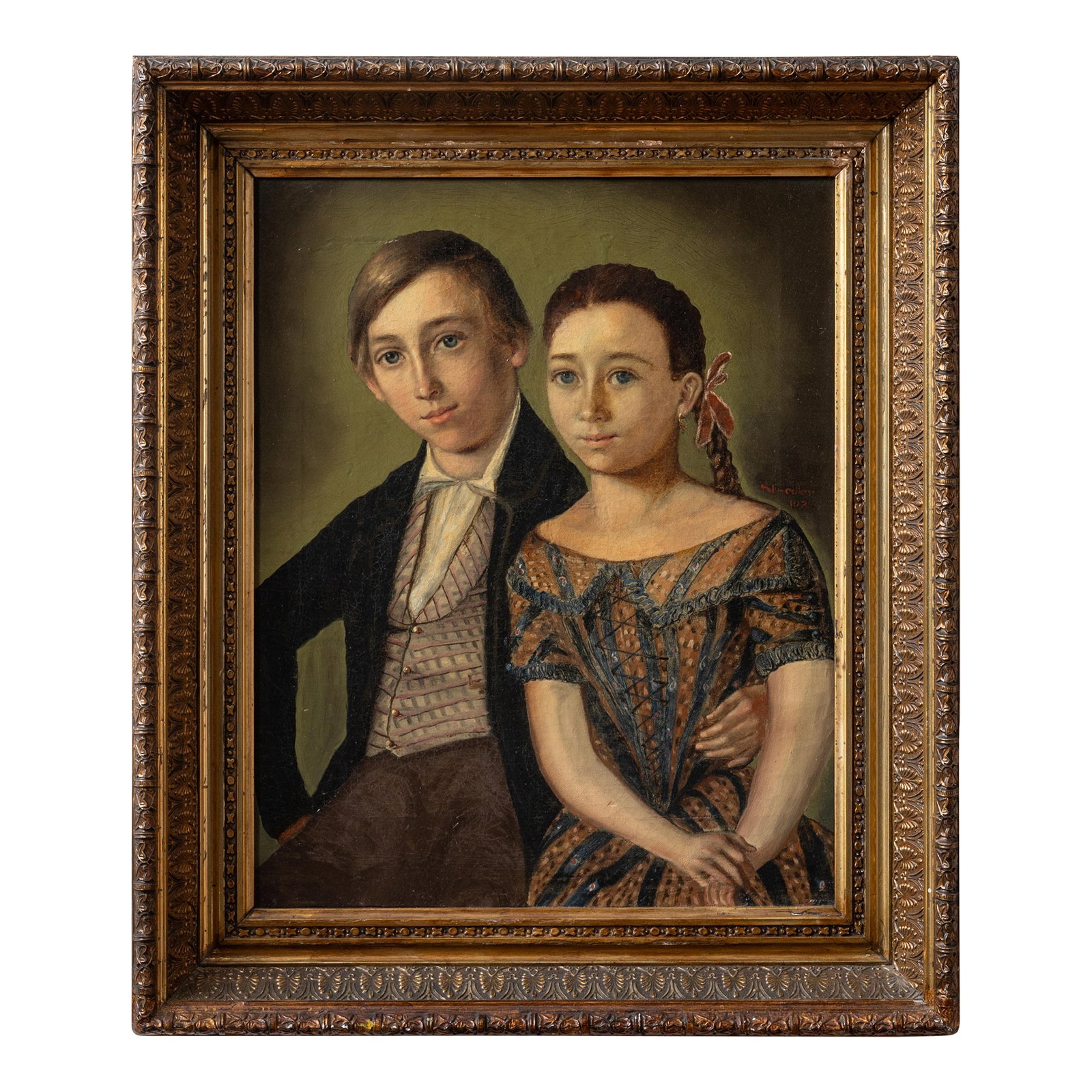 A Biedermeier Portrait of Children by Robert Schwedler, 1845 (1 of 11)