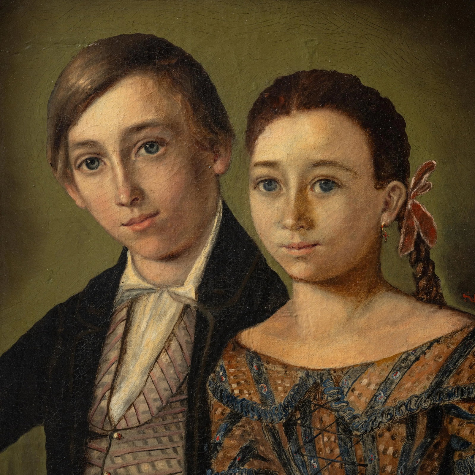 A Biedermeier Portrait of Children by Robert Schwedler, 1845 - 3