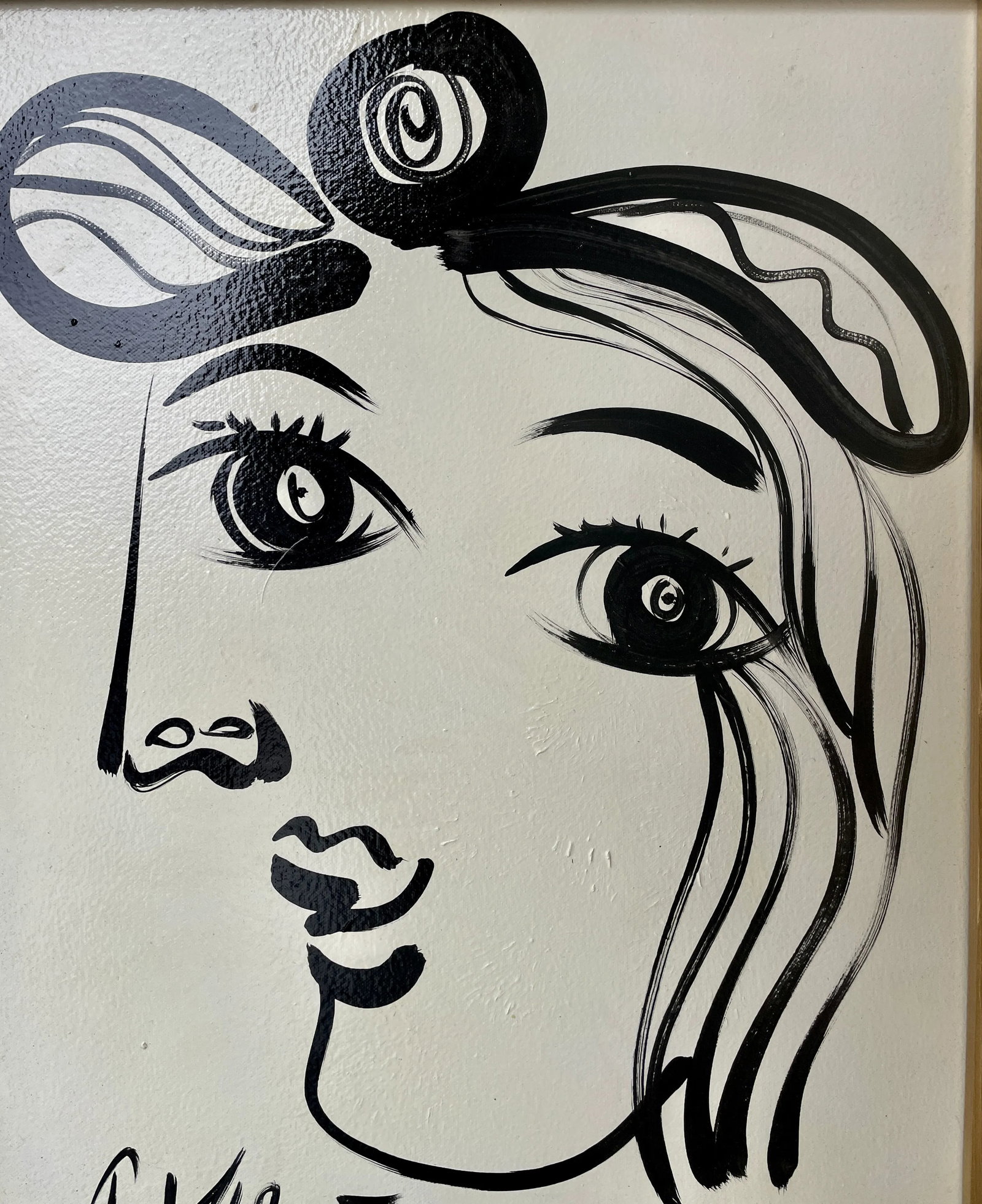 1950s Peter Keil Female Portrait, Framed - 6