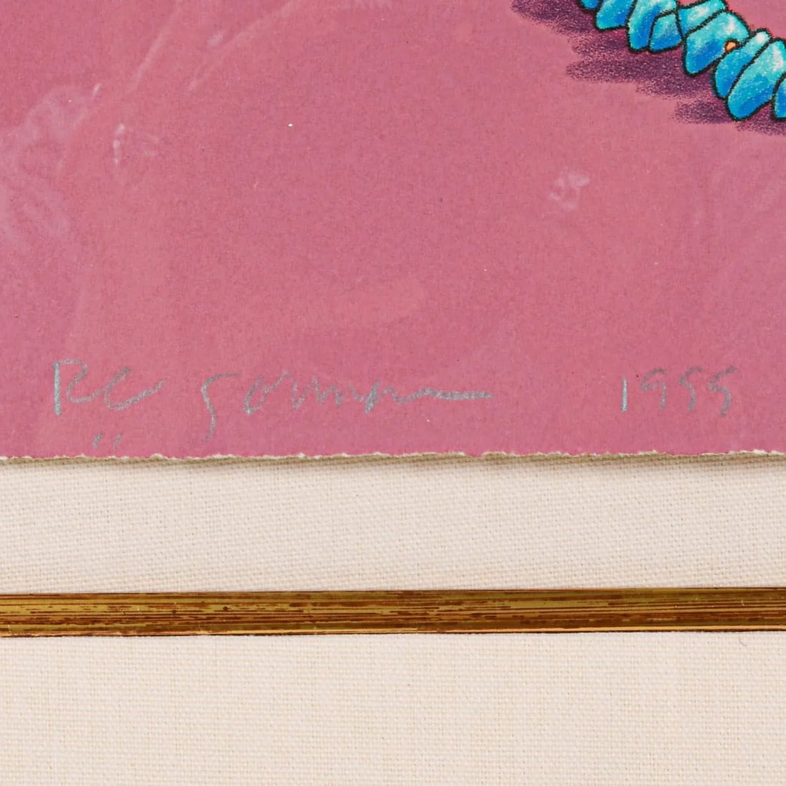 1950s Framed Signed R C Gorman Limited-Edition Lithograph "Harmony in Bloom" - 4