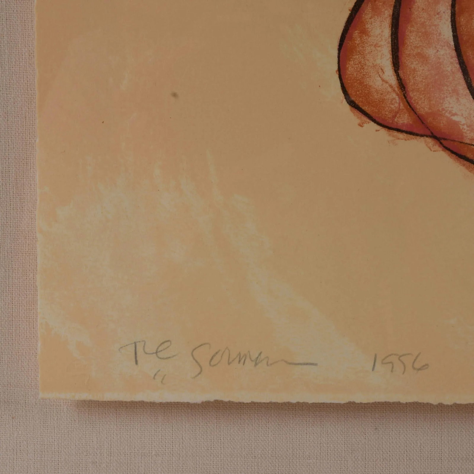 1950s Framed Signed R C Gorman Limited-Edition Lithograph "Dinetah" - 5