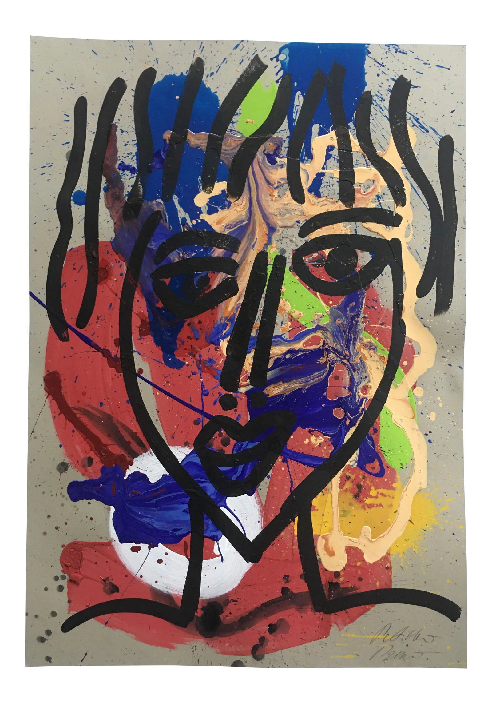 Peter Keil Abstract Painting, Berlin: Peter Keil is a German artist that focuses primarily on abstract expressionism. Keil painted with some of the greats including Joan Miro, Pablo Picasso and Andy Warhol, to name a few. This is such a f