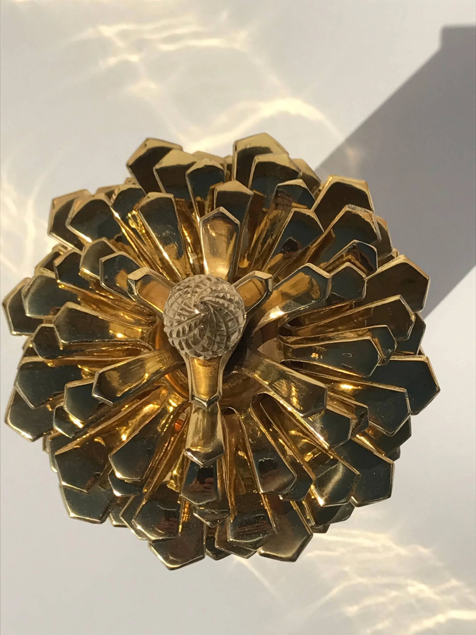 Brass "Pommes de Pin" Pinecones Style of Maison Charles - a Pair - 5