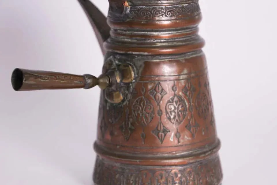 Middle Eastern Turkish Arabic Copper Dallah Coffee Pot - 2