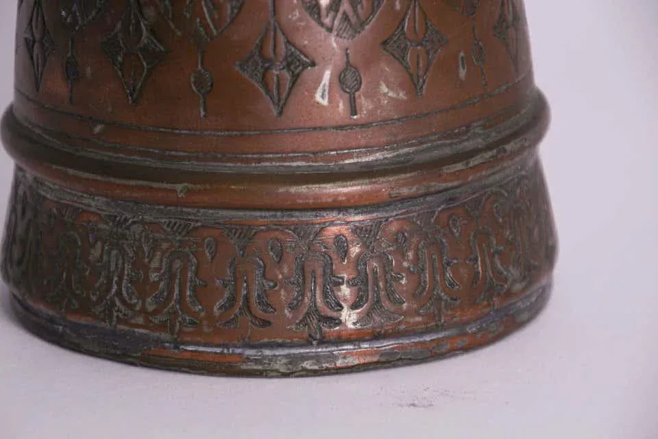 Middle Eastern Turkish Arabic Copper Dallah Coffee Pot - 3
