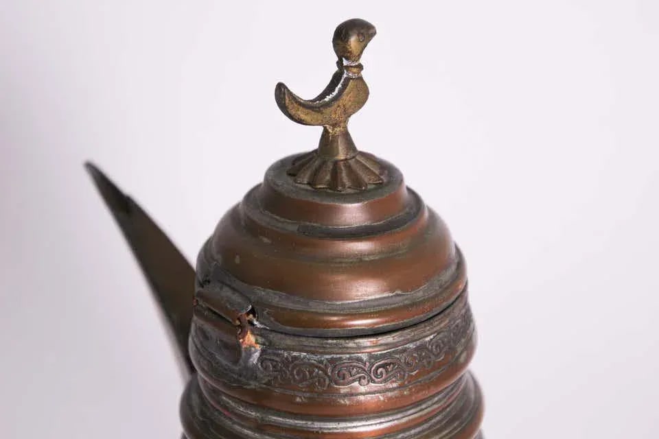 Middle Eastern Turkish Arabic Copper Dallah Coffee Pot - 4