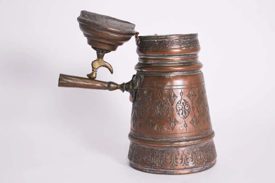 Middle Eastern Turkish Arabic Copper Dallah Coffee Pot - 5