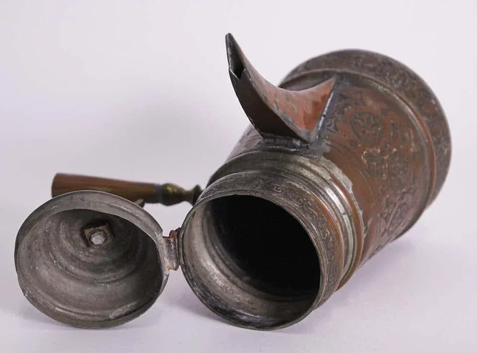 Middle Eastern Turkish Arabic Copper Dallah Coffee Pot - 6