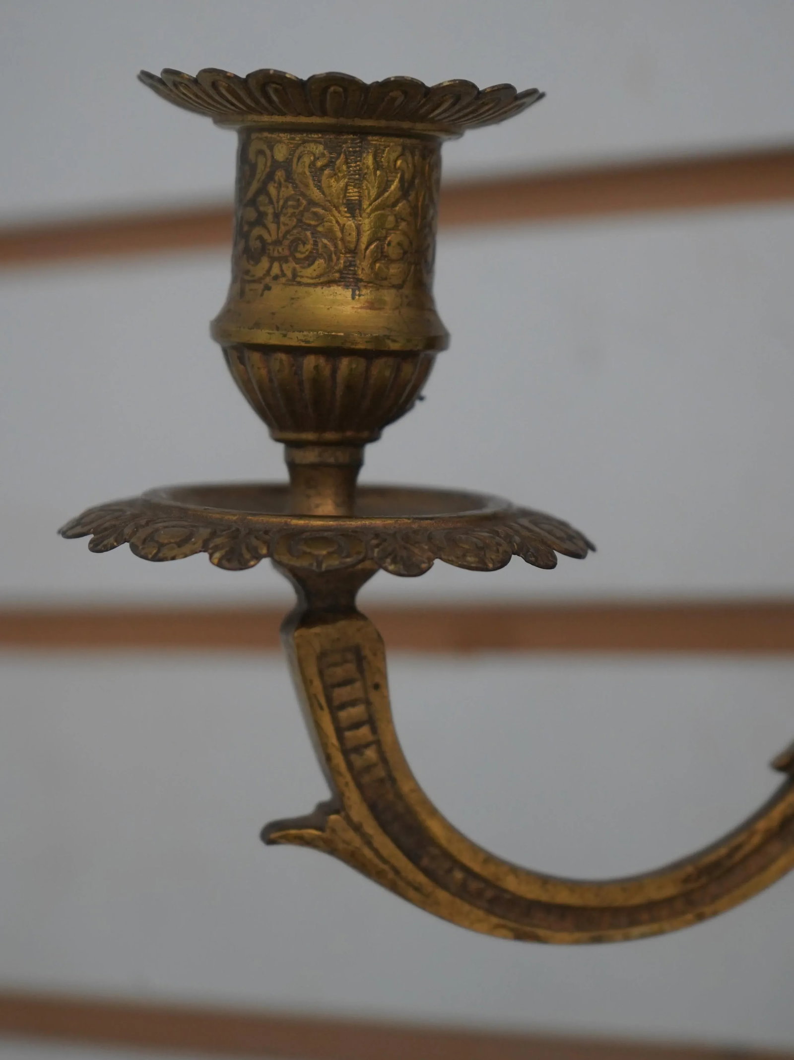 Pair of Bronze 3 Candle Wall Sconces Louis XV Style - 9