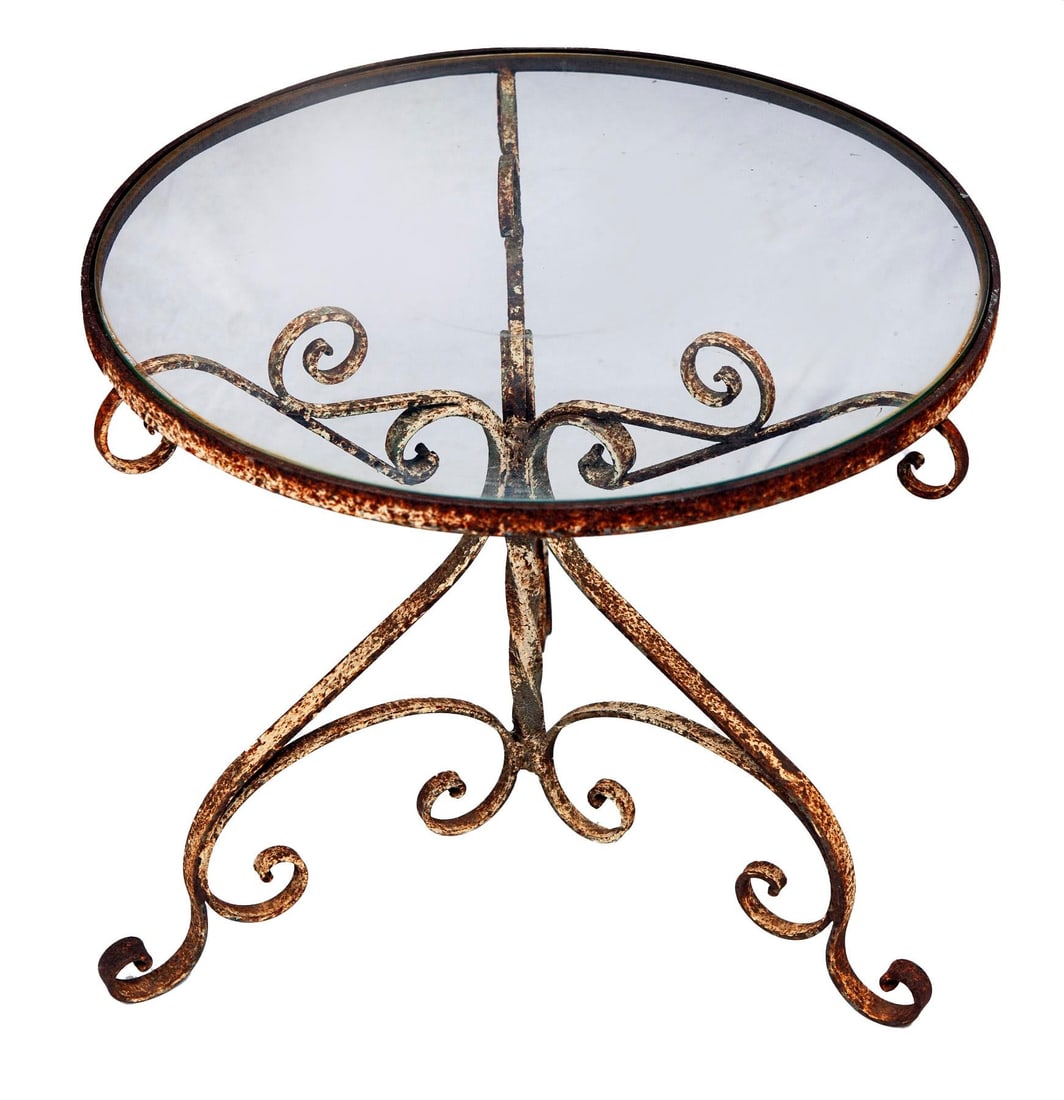 Antique Low Iron Garden Table - 2