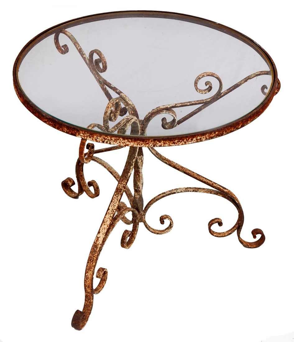 Antique Low Iron Garden Table - 4