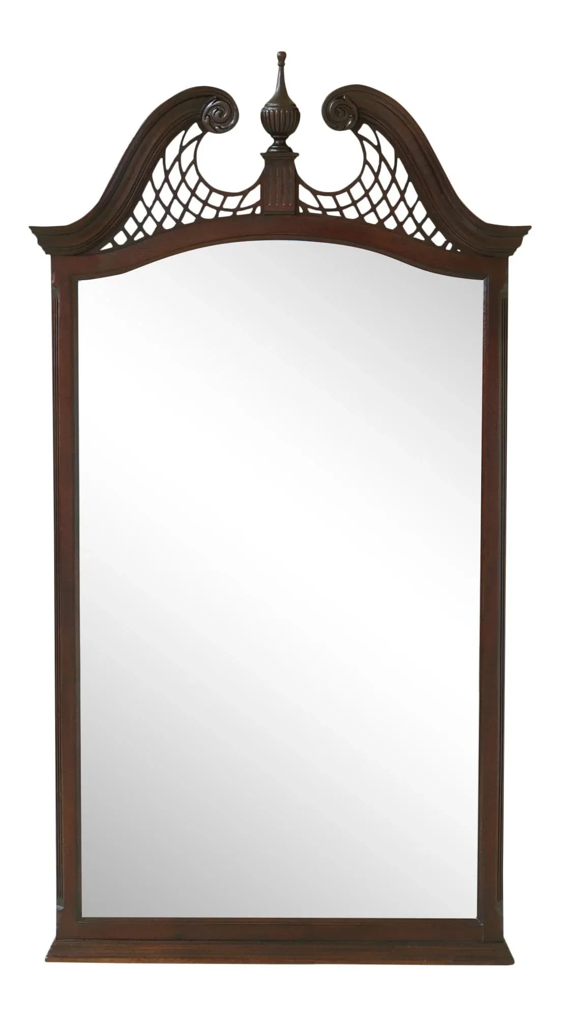 Drexel Heritage Chippendale Mahogany Beveled Glass Mirror - 8